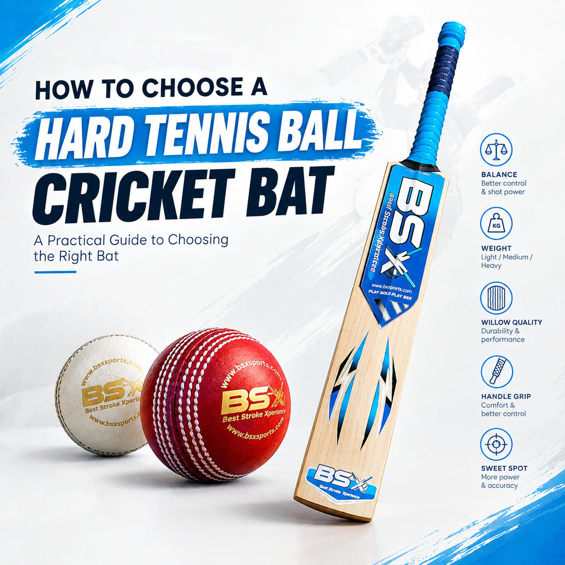 BSX hard tennis ball cricket bat buying guide