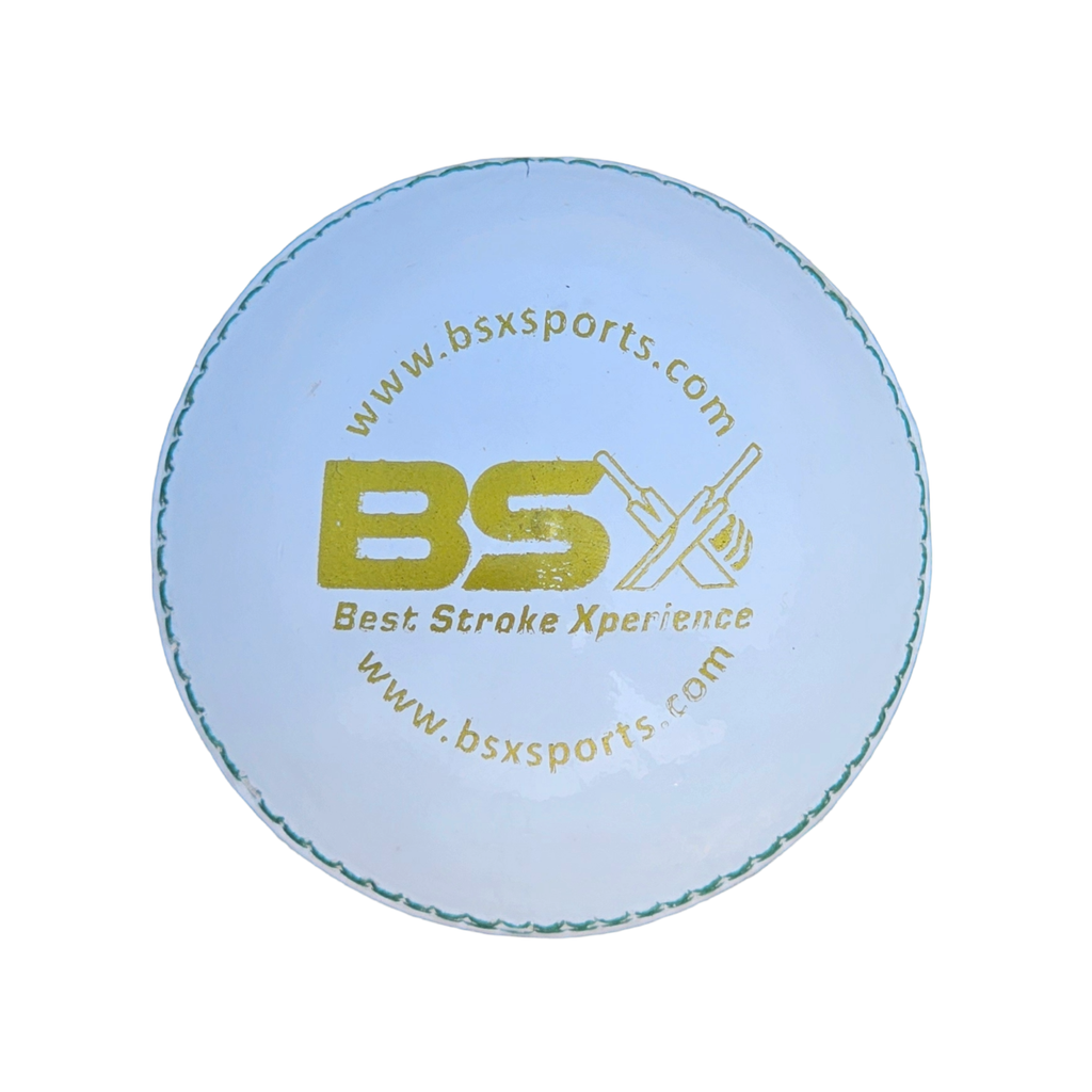 4 Piece Leather Cricket Ball - The Blaze White (Box of 6 balls)