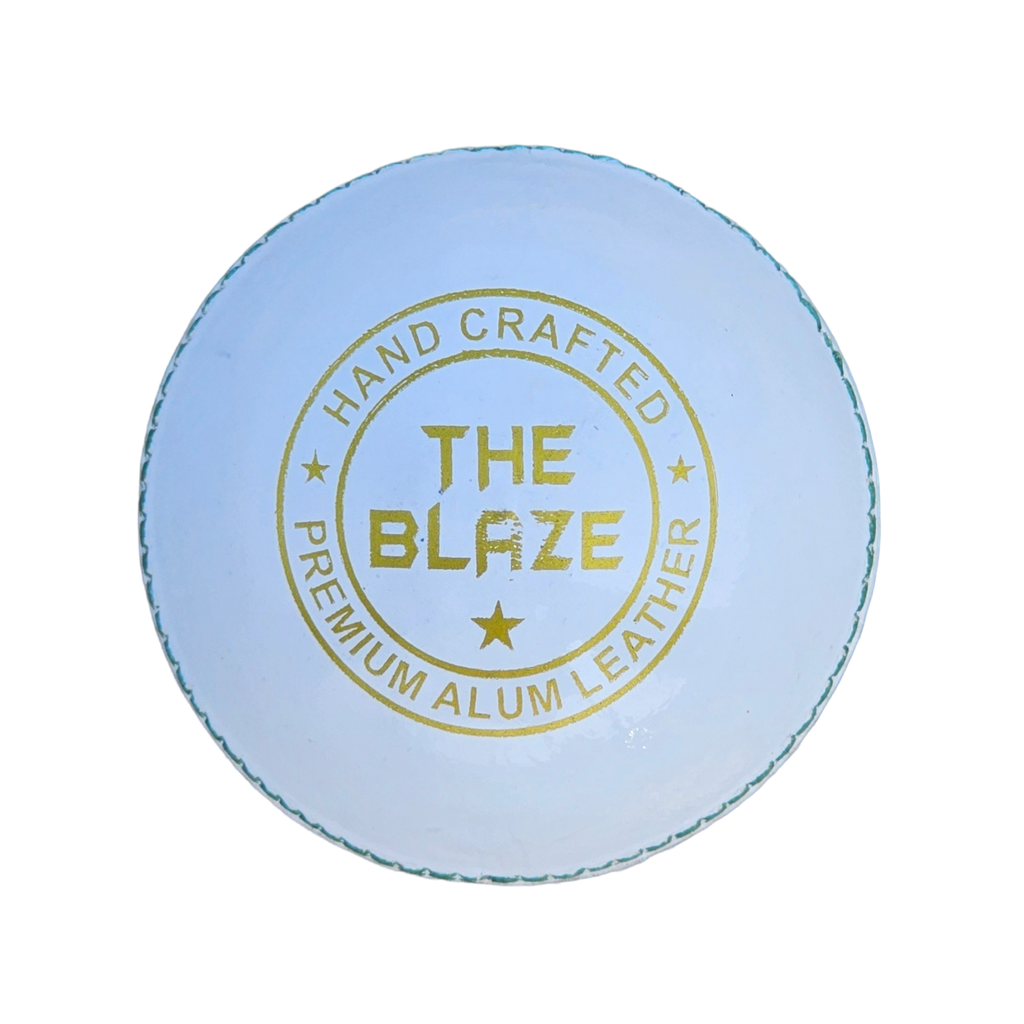 4 Piece Leather Cricket Ball - The Blaze White (Box of 6 balls)