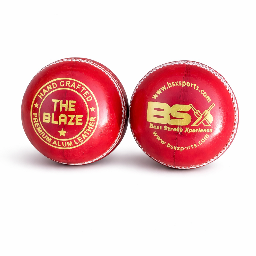 4 Piece Leather Cricket Ball - The Blaze Red (Box of 6 balls)