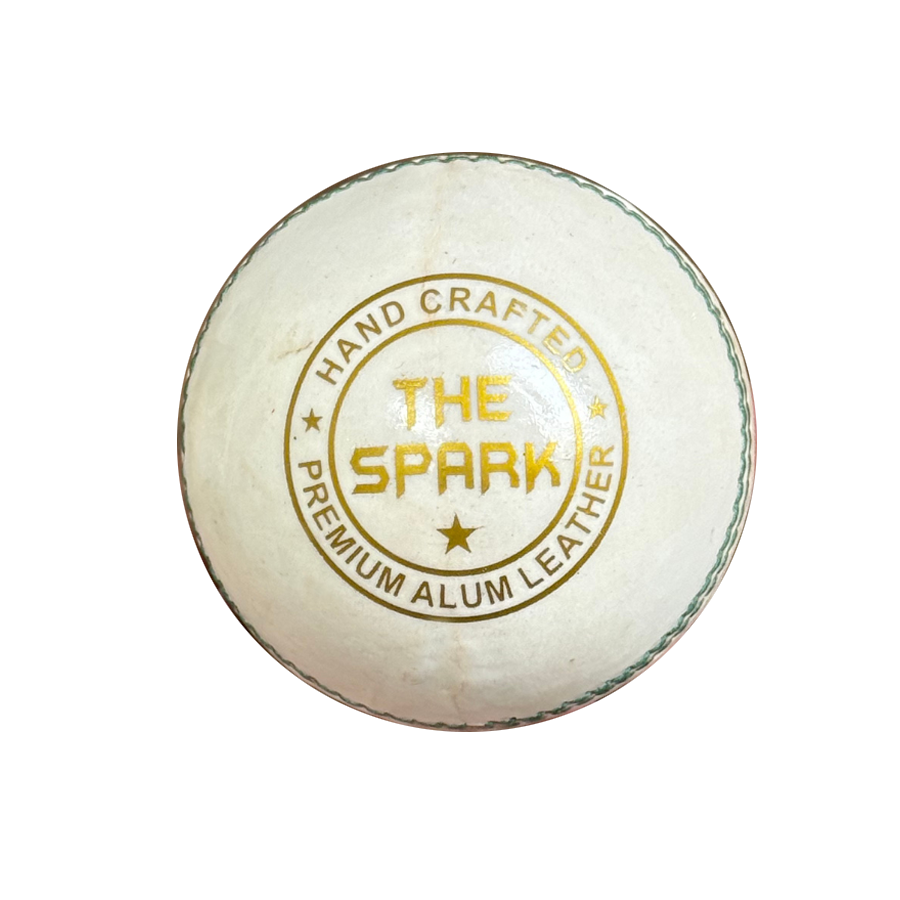 4 Piece Leather Cricket Ball - The Spark White (Box of 6 balls)