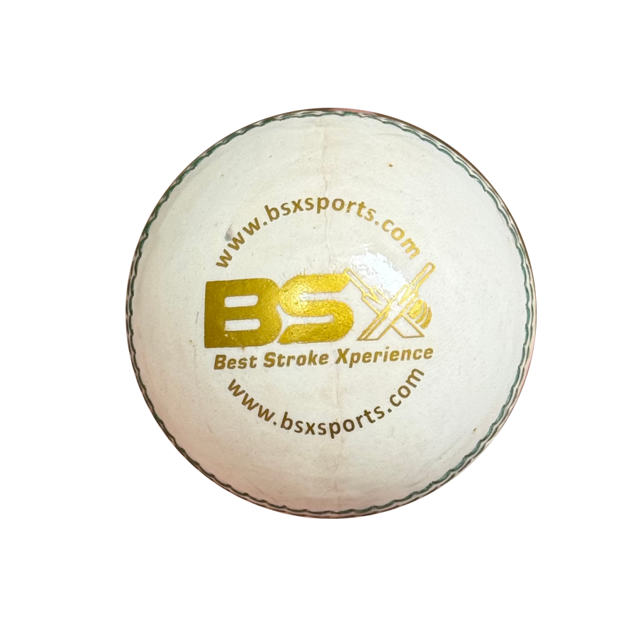 4 Piece Leather Cricket Ball - The Spark White (Box of 6 balls)