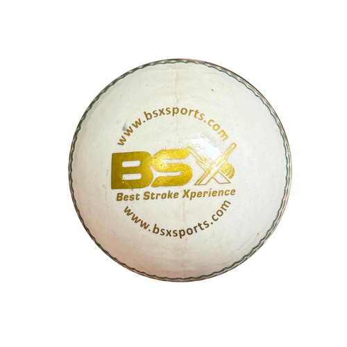 4 Piece Leather Cricket Ball - The Spark White (Box of 6 balls)